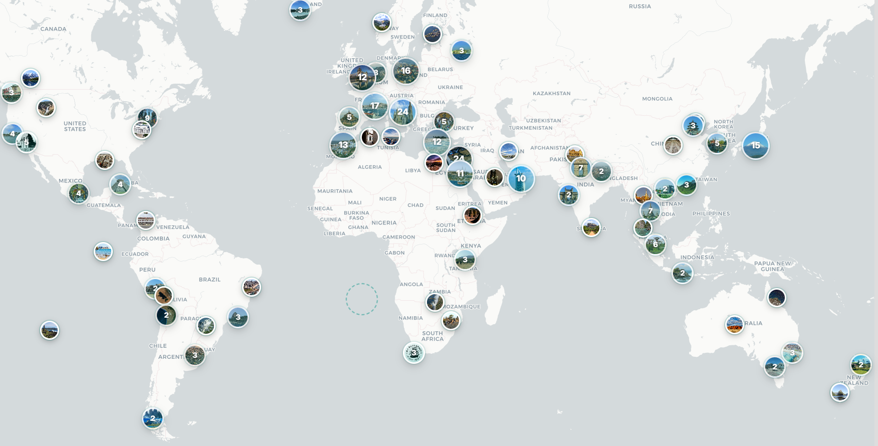 LifeLayers map with clustered layers